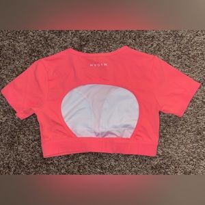 NVGTN - open back tee Pink size small